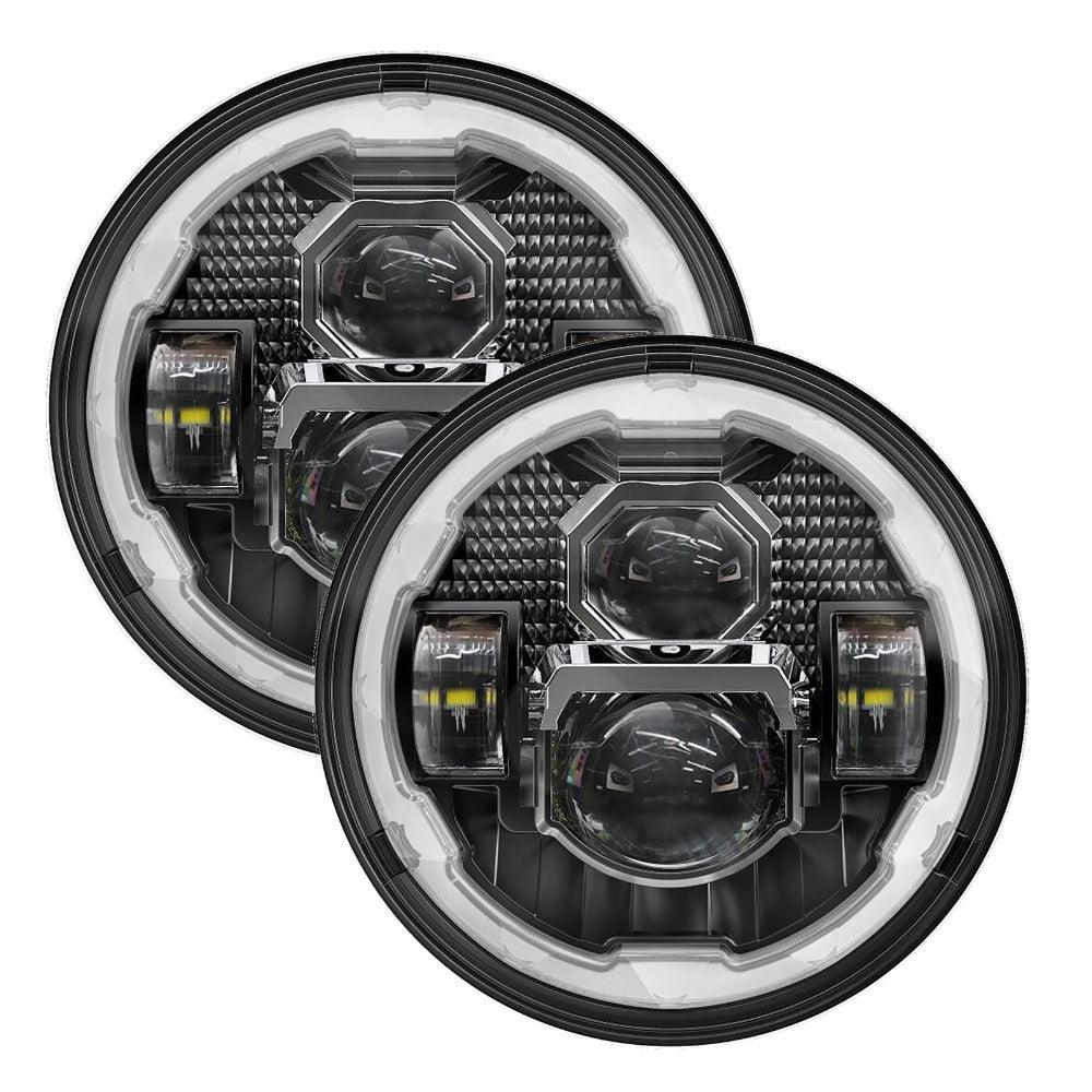 7 Inch LED Headlights with DRL&Turn Signal High Low Beam For Jeep Wran