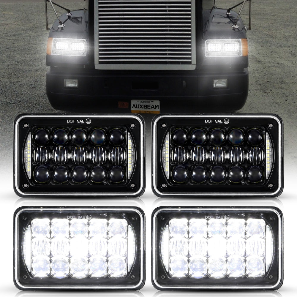 4X6 Inch Rectangular 45W 6000K White LED off-Road Auxiliary Driving  Light/Work Light for Tractors Agriculture Vehicles, Spot Combo Hi Low Beam Focos  LED 4X4 - China Focos LED 4X4, Faros LED 4X4