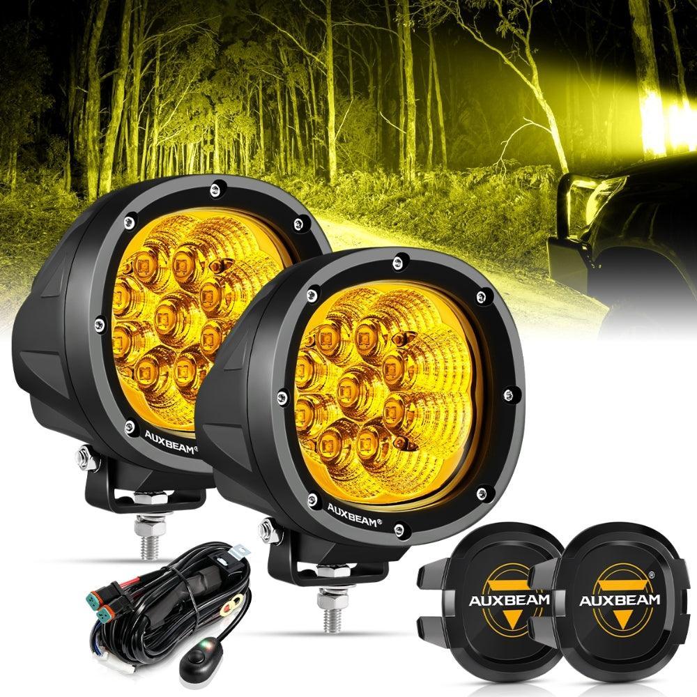 Best Led Pod Fog Lights Auxbeam 4 inch 90W Round LED Pods Flood Yellow Light 1999- Best Led Pod Fog Lights Auxbeam 4 inch 90W Round LED Pods Flood Yellow Light 1999-