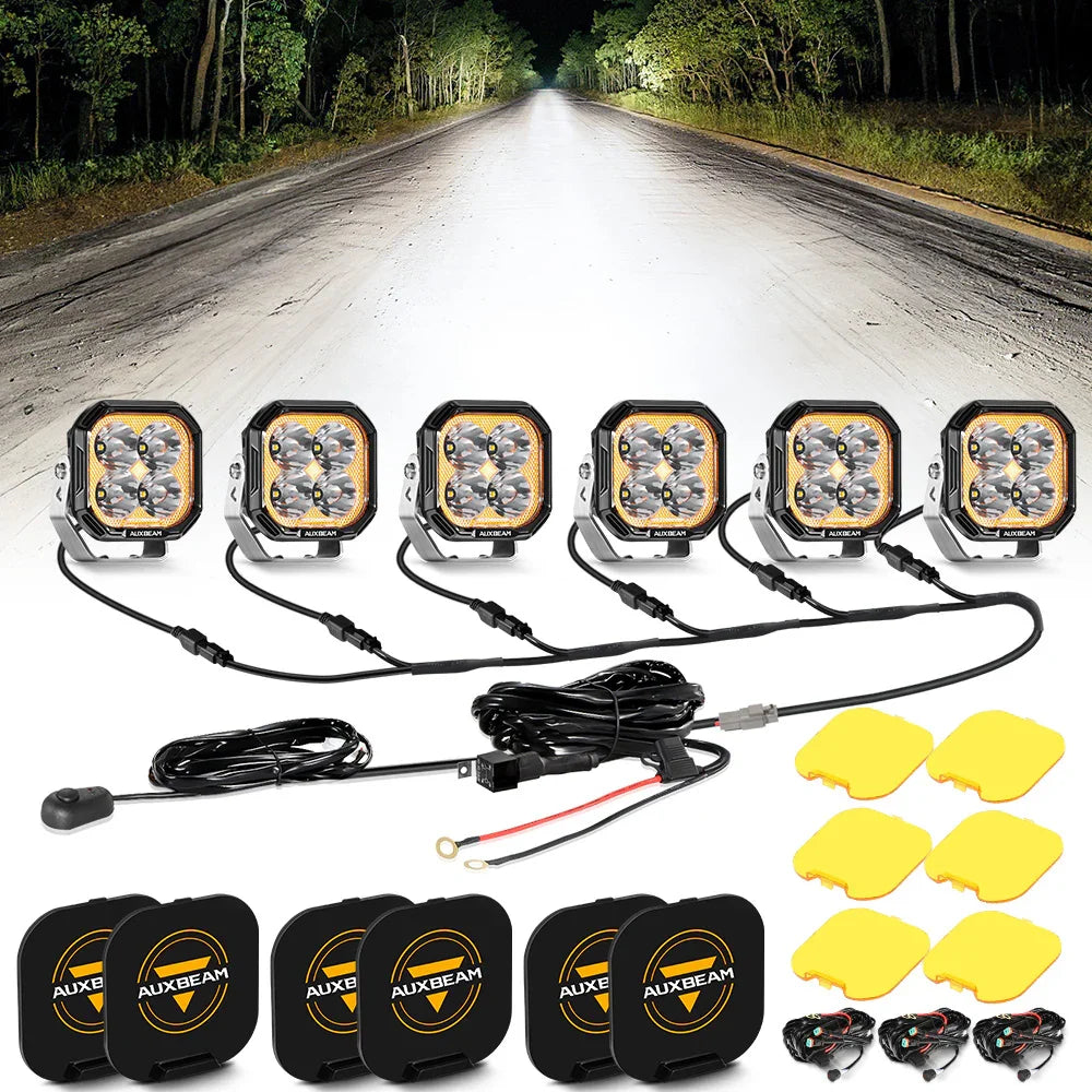 Auxbeam® Color Play Series 3 Inch 100W Spot LED Pod Lights Off Road ...