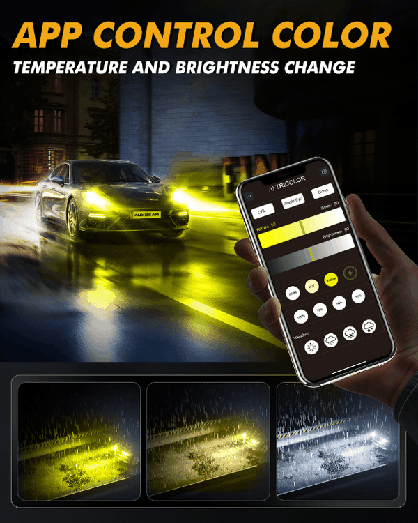 Auxbeam® 9005/HB3 led headlight bulb | with app control via Bluetooth ...