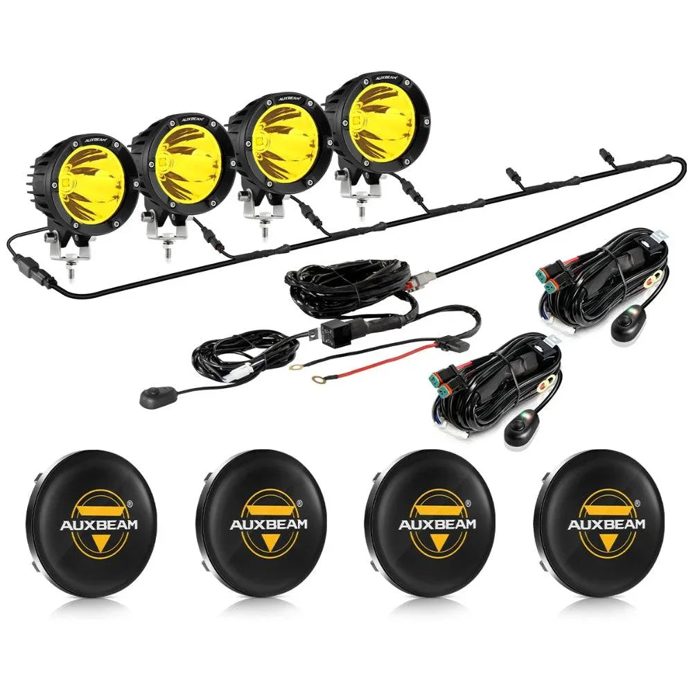 Auxbeam® 4 inch 72W round led pods | off road pod lights for trucks