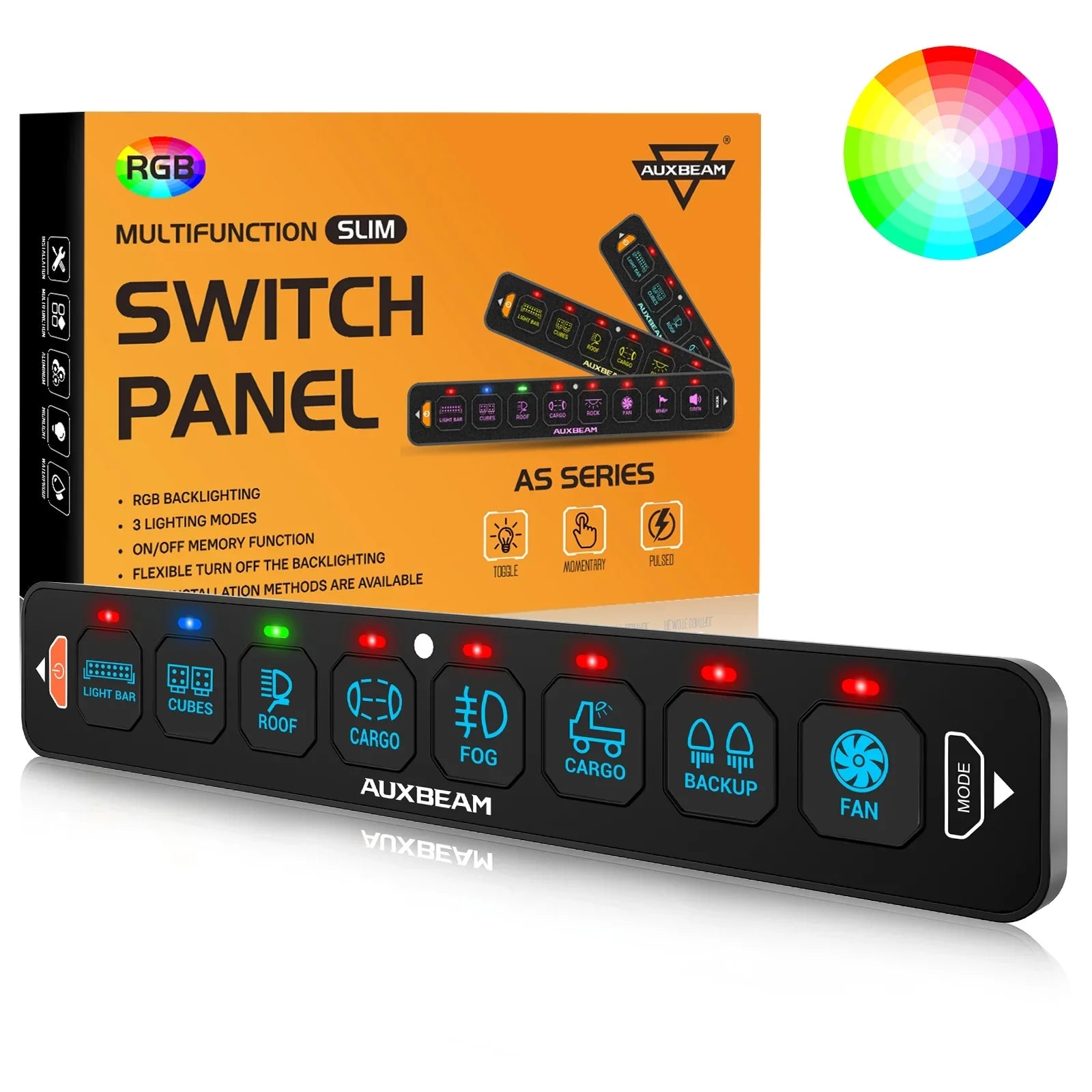 SWITCH PANEL-8 Circuits (8 Gang) – Auxbeam Lighting