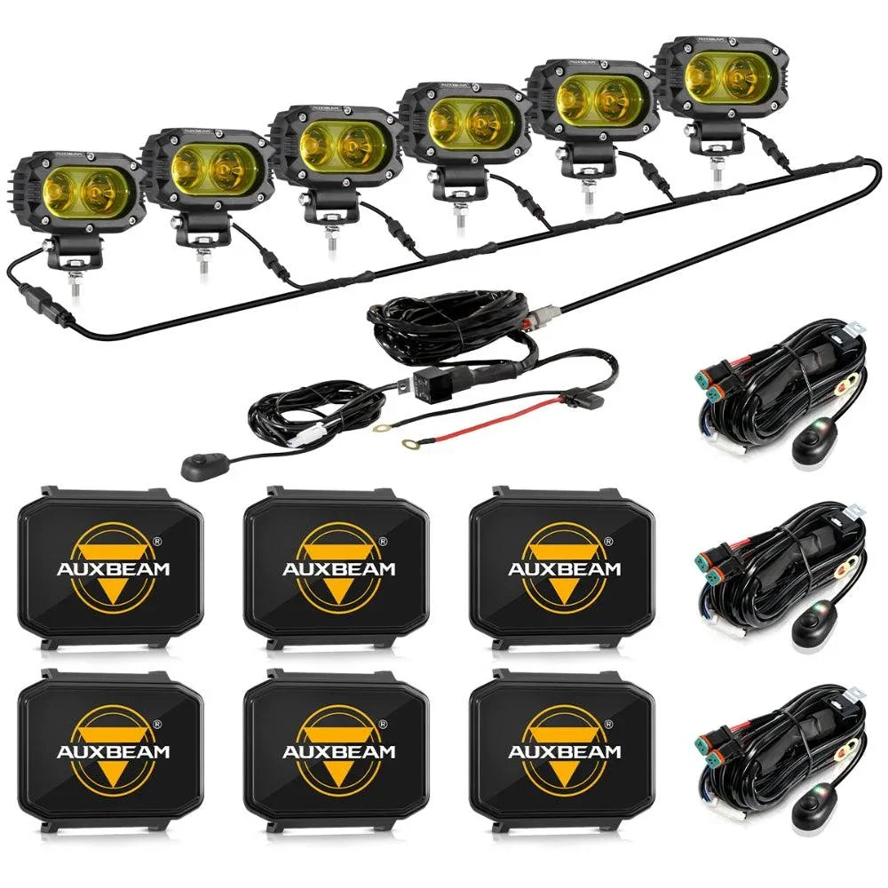 4" LED Pods Lights, LED Pod Fog Light Offroad LED Driving Lights Flood Beam Yellow Light with Wiring Harness for SUV ATV UTV Trucks Pickup Boat 4" LED Pods Lights, LED Pod Fog Light Offroad LED Driving Lights Flood Beam Yellow Light with Wiring Harness for SUV ATV UTV Trucks Pickup Boat