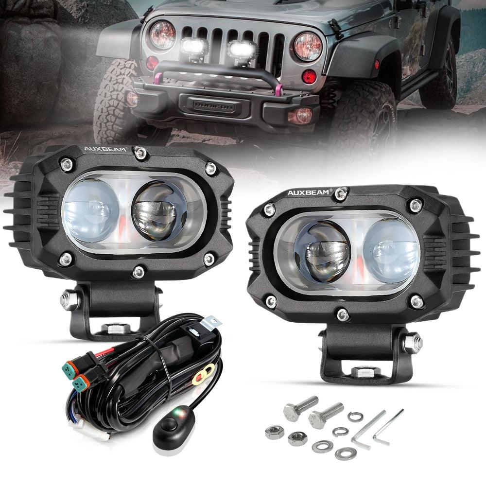 飴ランプ　PJT Amazon.com: Auxbeam 4In 60W Amber Fog Lights, Amber Led Pods