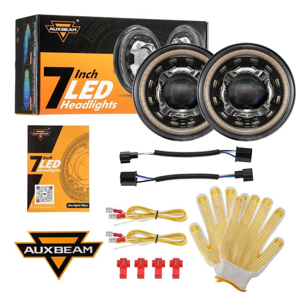 Starlight Flow Series 7 Inch 135W DOT Approved LED Headlights with DRL