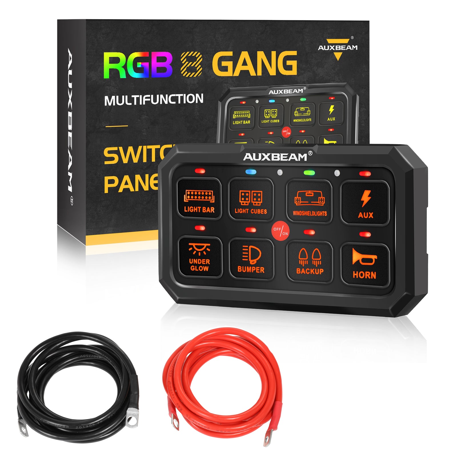 AR-800 RGB Switch Panel with APP, Toggle/ Momentary/ Pulsed Mode  Supported(One-Sided Outlet)