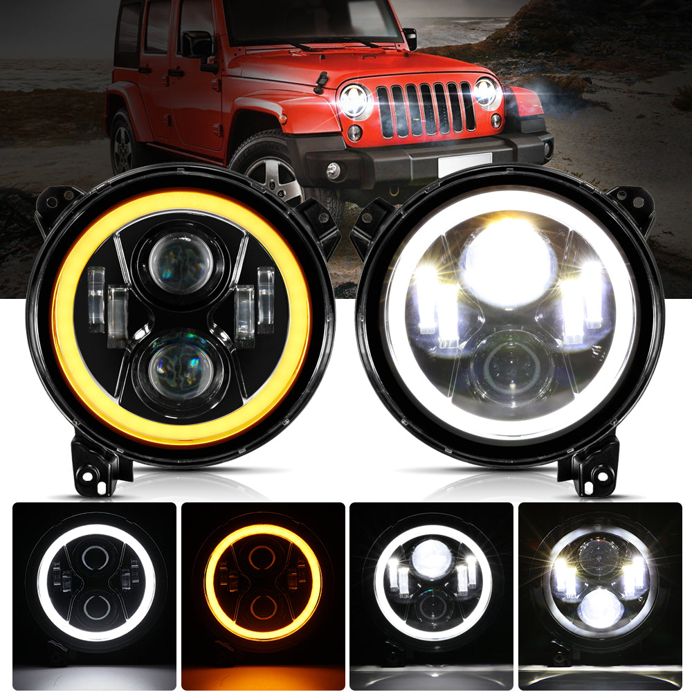 Jeep Wrangler JL-LED Headlights – Auxbeam Led Light