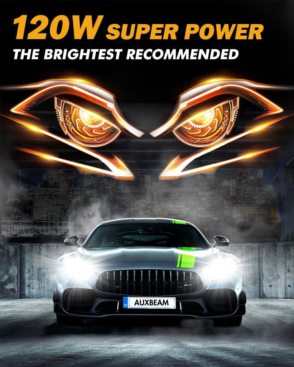 thumbnail image 2 of AUXBEAM 9012 LED Headlight Conversion Bulbs – 2x Hi/Lo 6500K Super Bright IP68 2 of 5