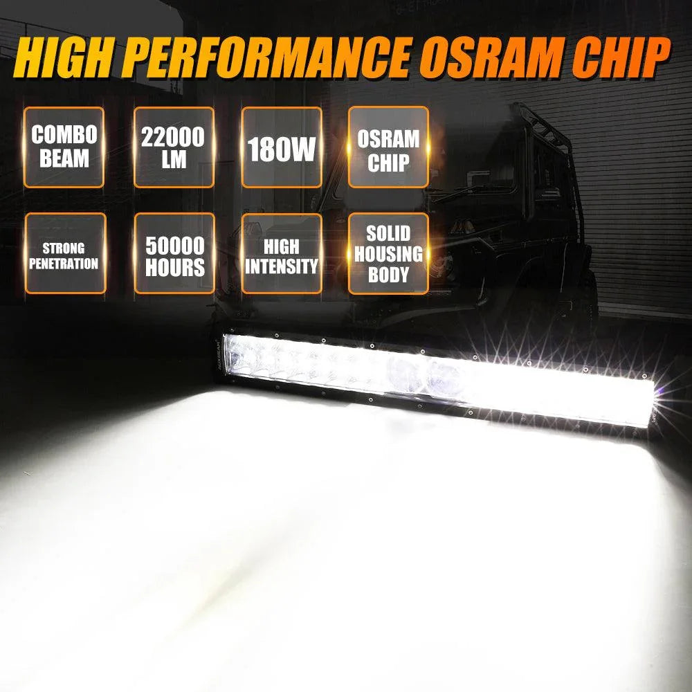 Auxbeam® Light Bar, 22000LM 22 Inch Off Road Led Spot Light Bar