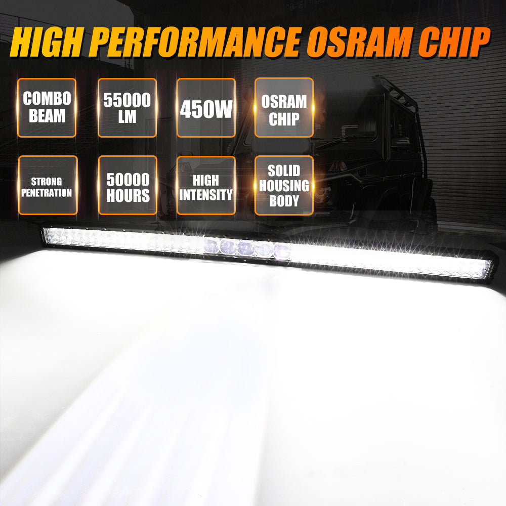 52 Dual Row 5D Optic OSRAM LED Bar