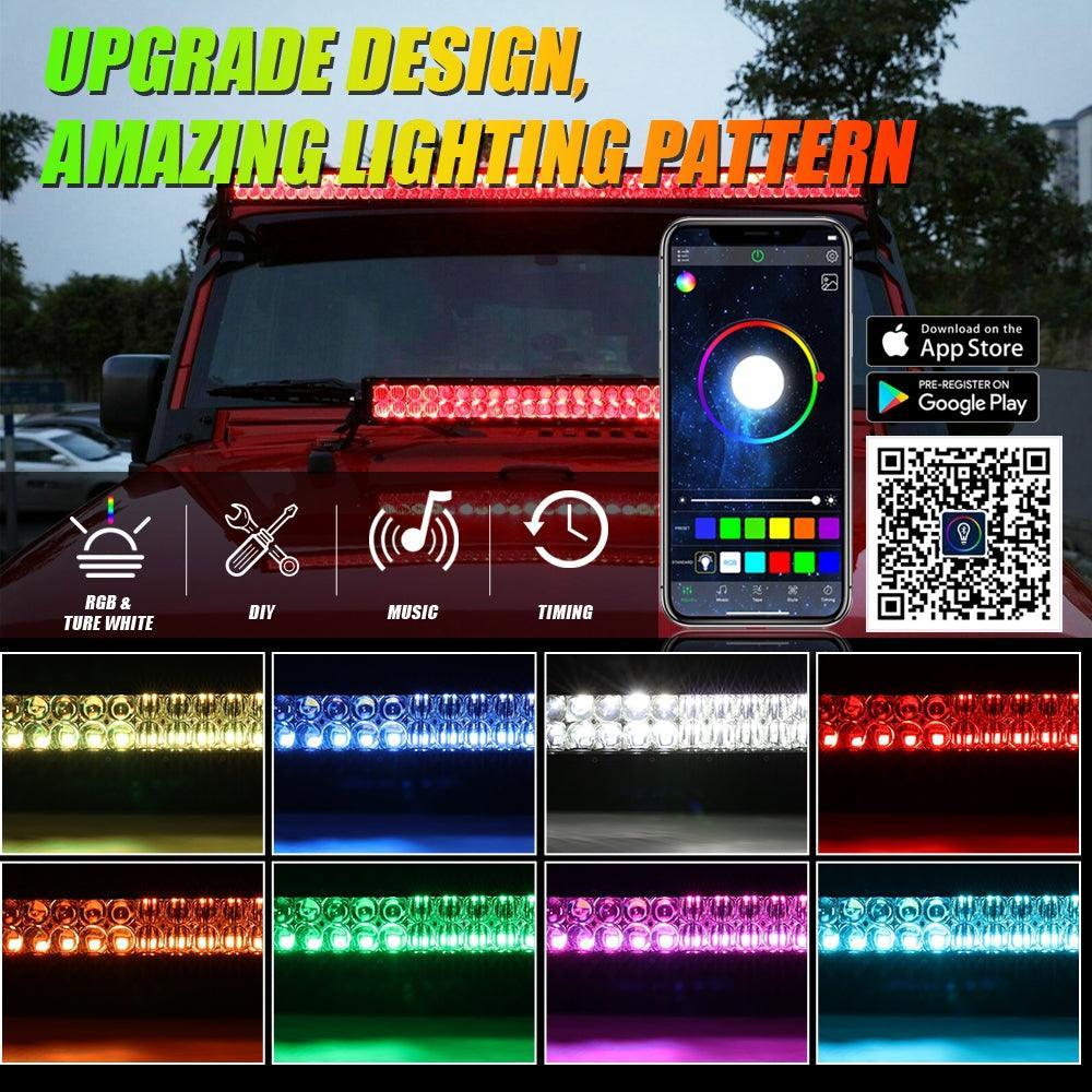 Auxbeam® RGB Light bar for Atv Utv | 42 Inch Off Road Led Light Bar