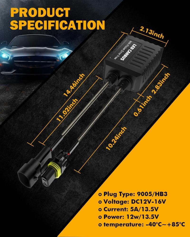 （価格下げ）アルゼ B-MAX レス専用機 LED交換 蛍光灯交換 防音加工 9005 Anti Flicker Led Conversion Kit Error Free Wiring Harness Adapter