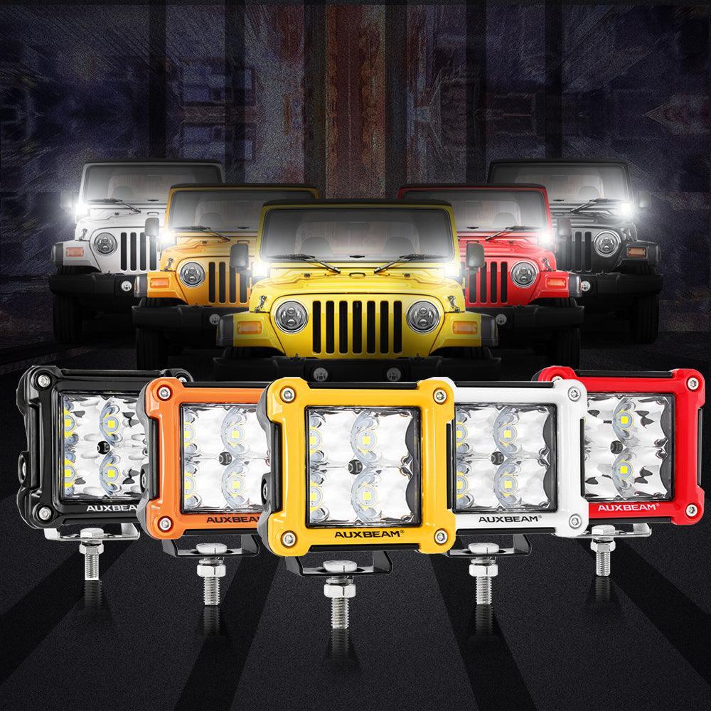 3 Inch 40W LED Pods Light Spot/Flood Multicolor frame with wiring harn