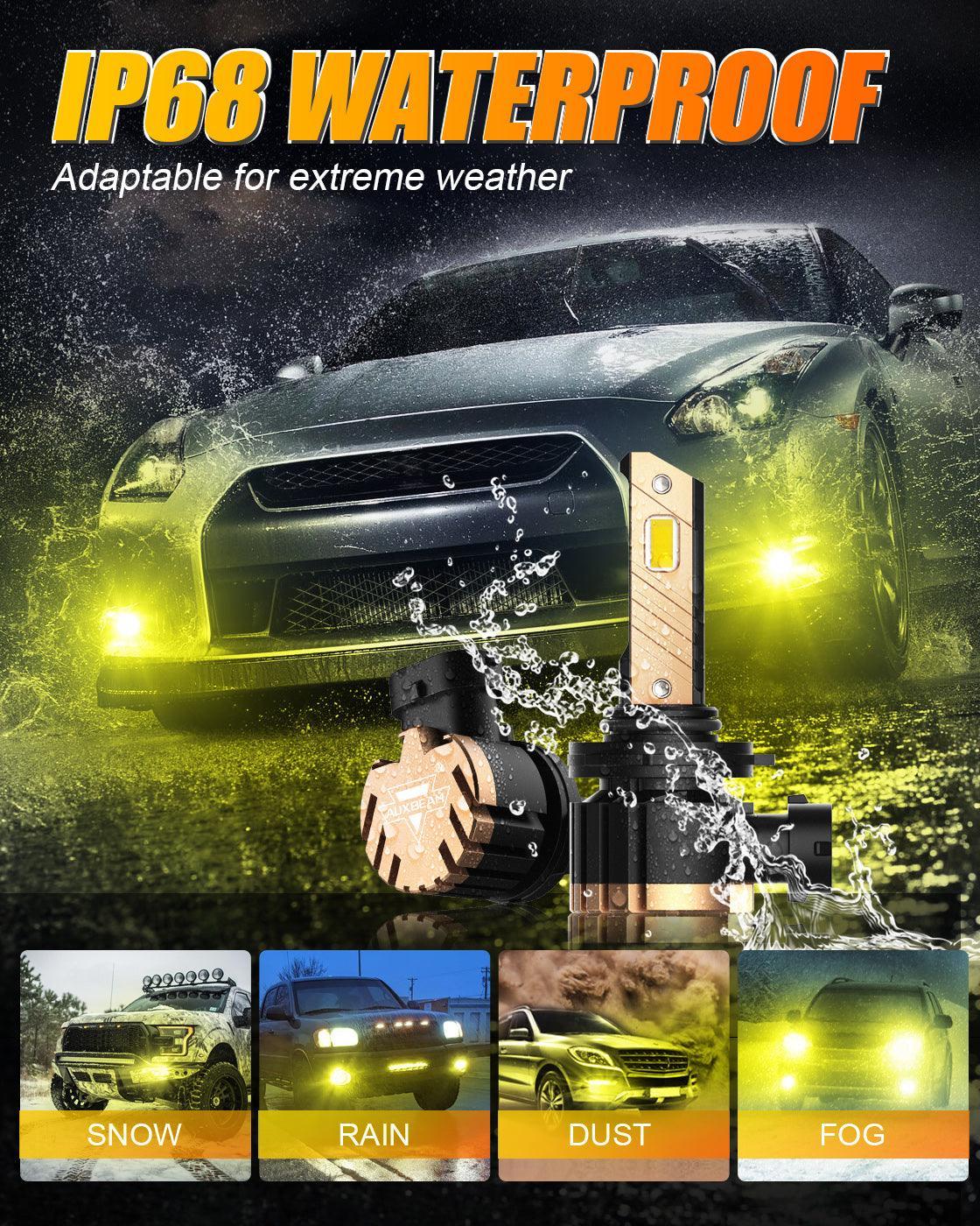 9006/HB4 8000LM 3000K Yellow Z3 LED Fog Light/DRL BULBS 44W