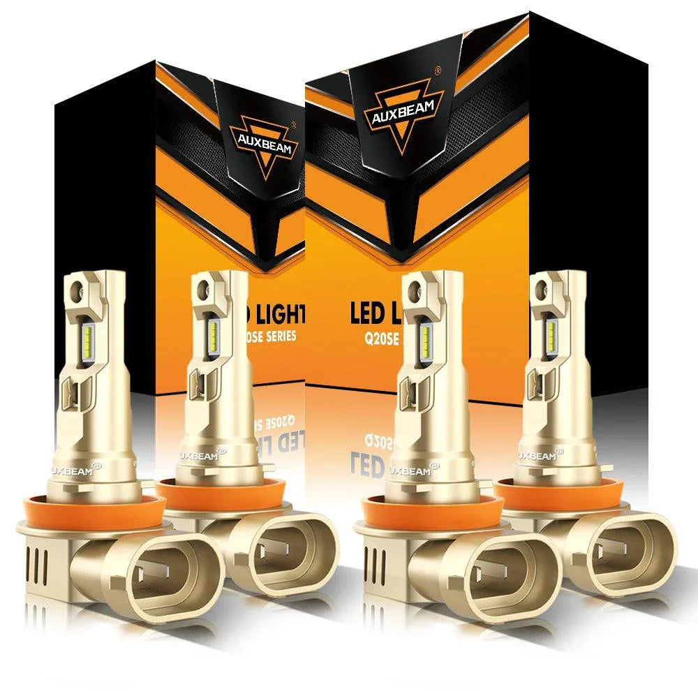 AUXBEAM H11/H8/H9 LED Headlight Bulbs, 110W 24000lm 6500K Cool White, Pack Of 2