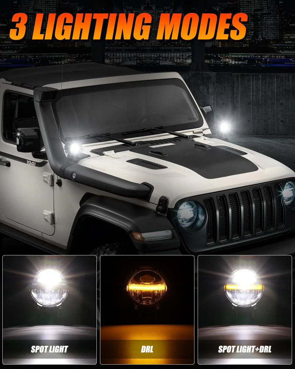 4 Inch LED Pods Lights Offroad LED Driving Lights with Amber DRL