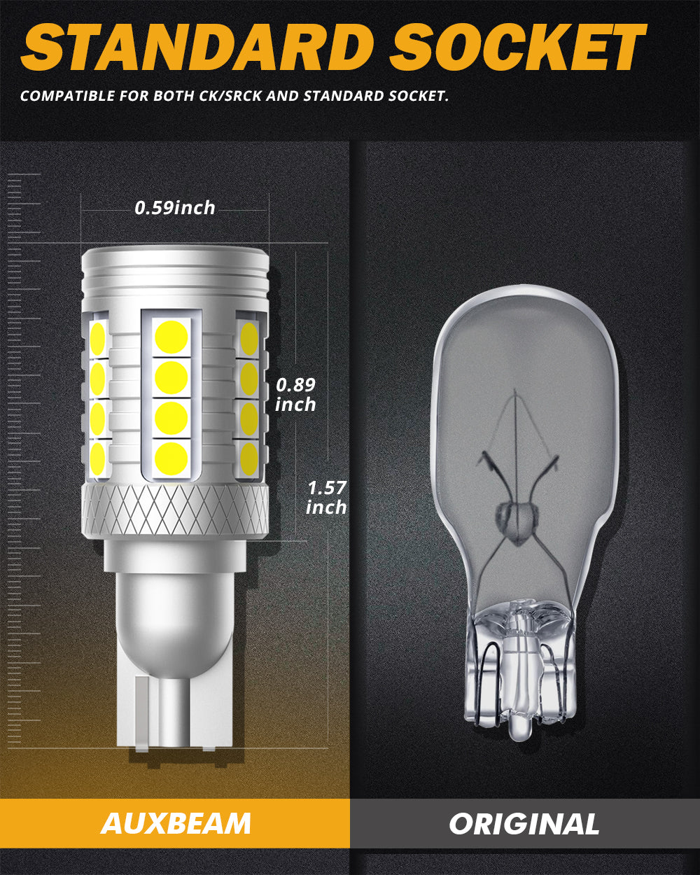  Auxbeam T15 Led Light Bulb 921 LED Bulb W16W 800LM HID