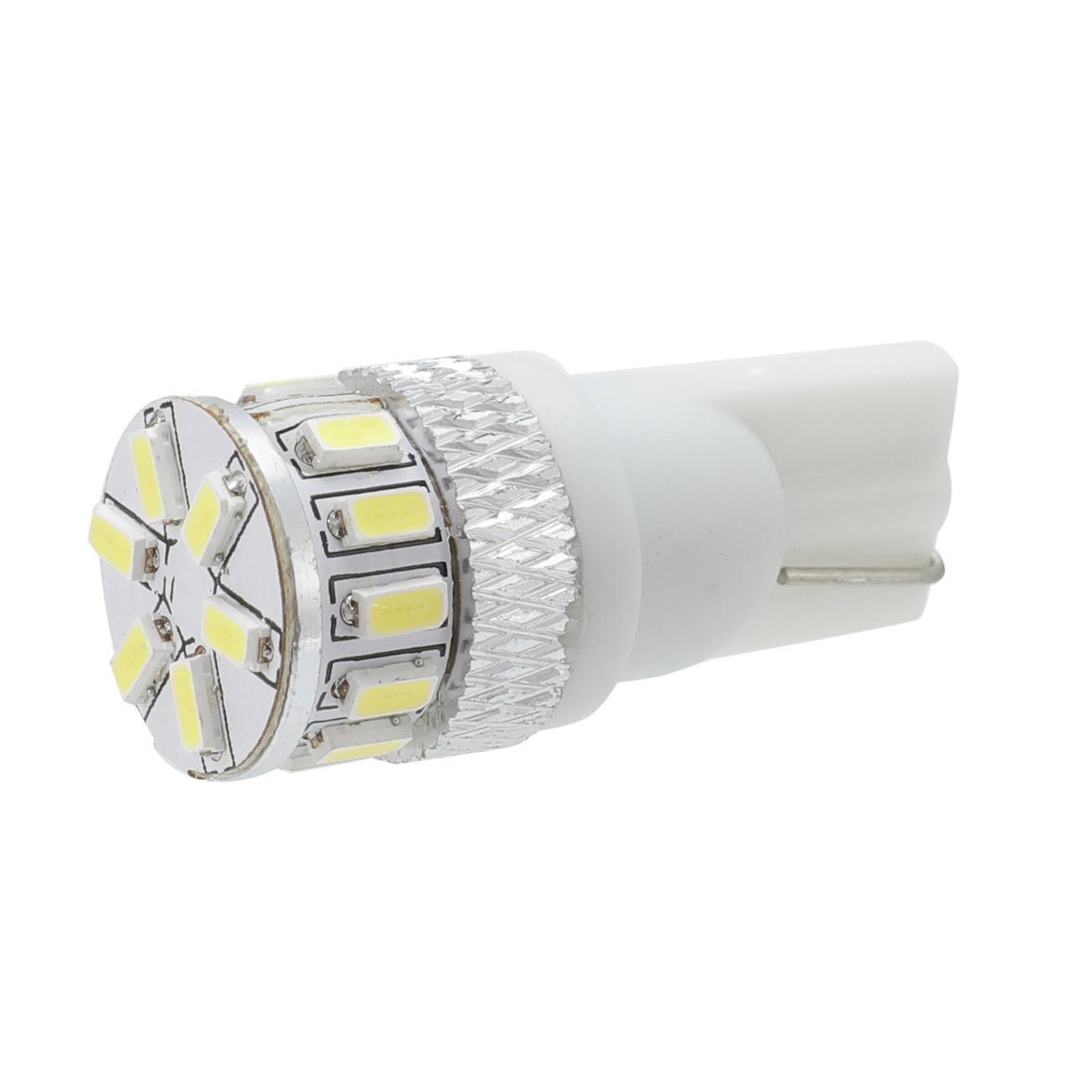 2pcs 194 LED Bulb T10 168 W5W Canbus White Dome License Side