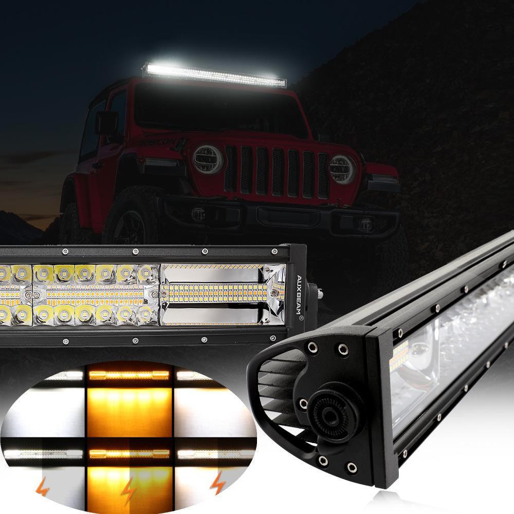 Auxbeam® 42 Inch Curved Off Road Amber yellow and white Led Light bar