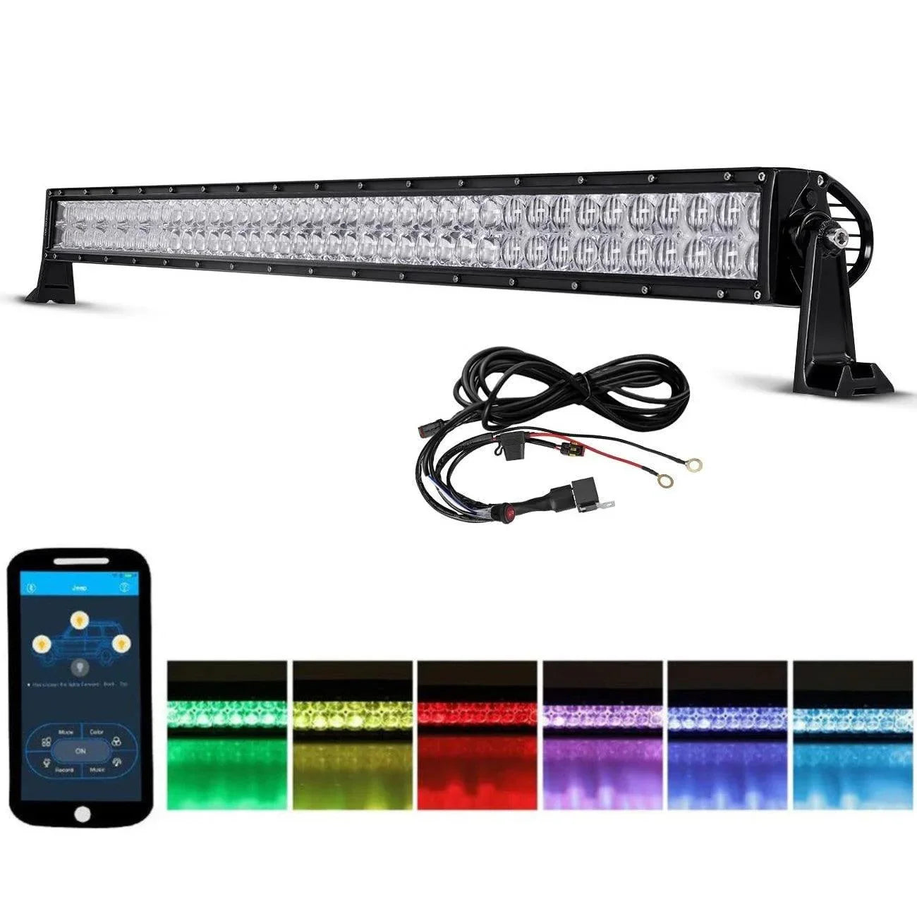 V-Series RGB Straight/Curved 5D lens Combo Beam Double Row LED Light B