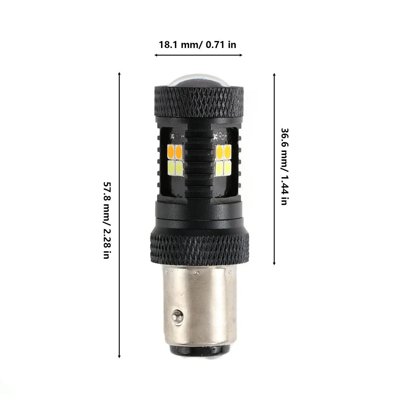 2X 1157 LED Switchback Bulbs | White/Amber Turn Signal Parking Light DRL For Hyundai Elantra 2019+