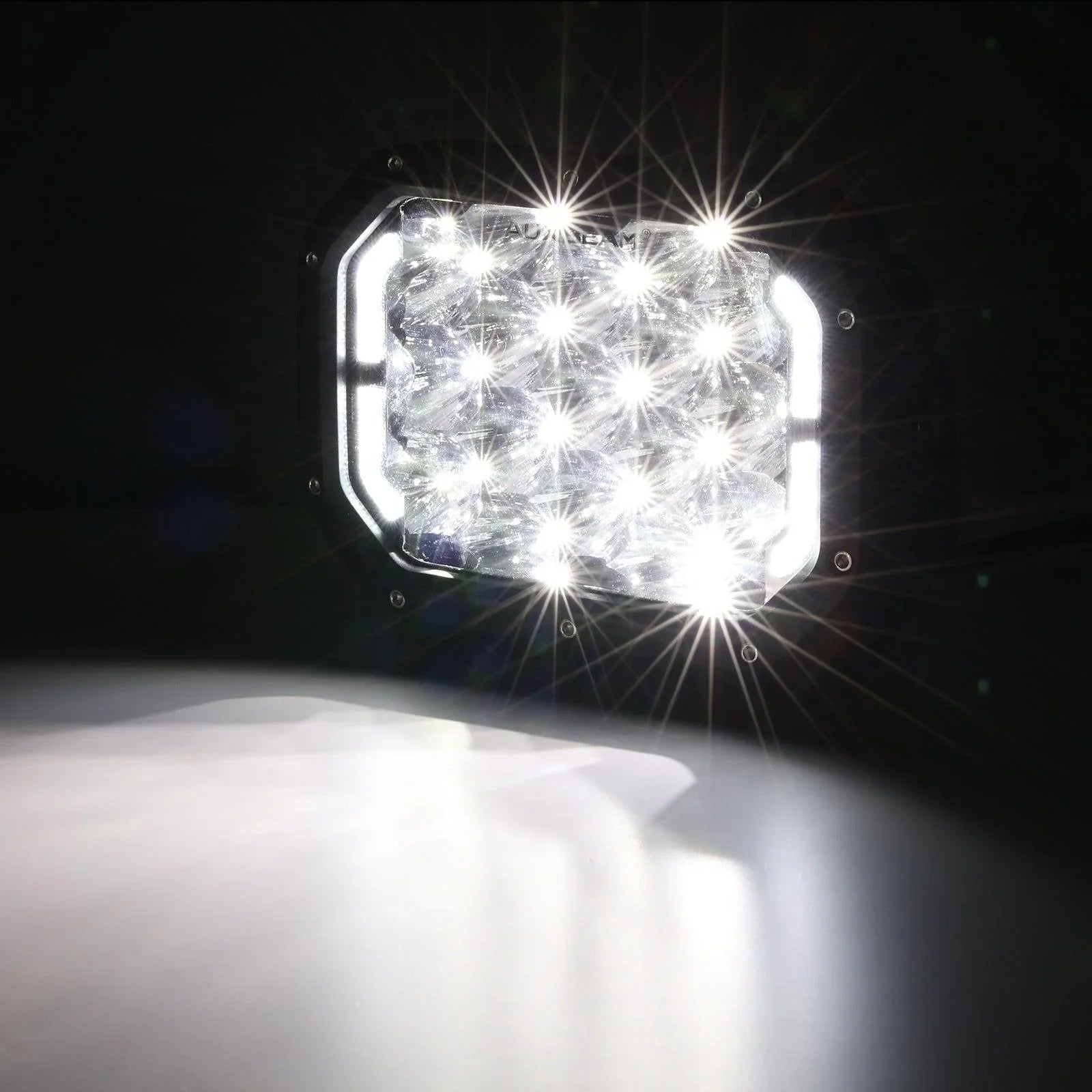 Auxbeam® 7x5 Inch Rectangle LED Pods White Spot LED Driving Lights with DRL