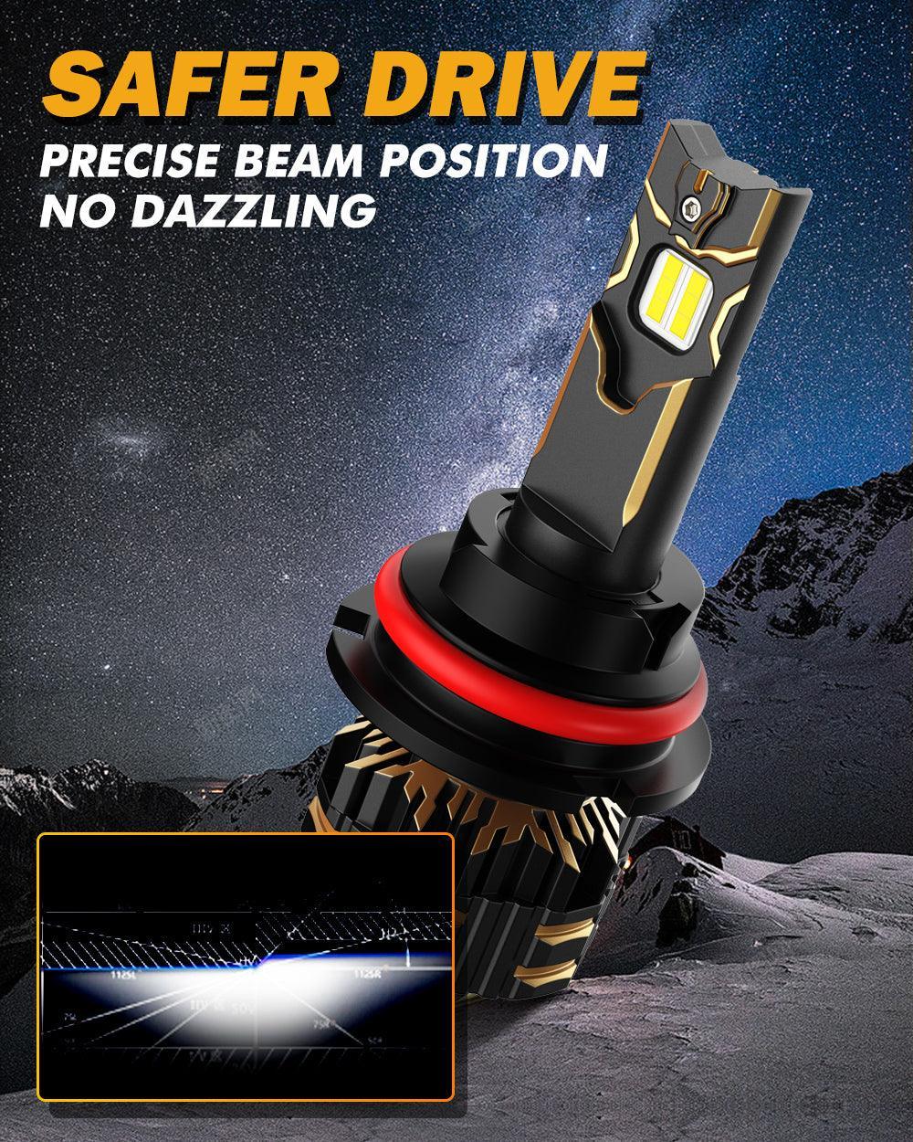 9007 LED Headlights Bulbs, 6000K Xenon White HB5 Dual High Low Beam 9007 LED Headlights Bulbs, 6000K Xenon White HB5 Dual High Low Beam