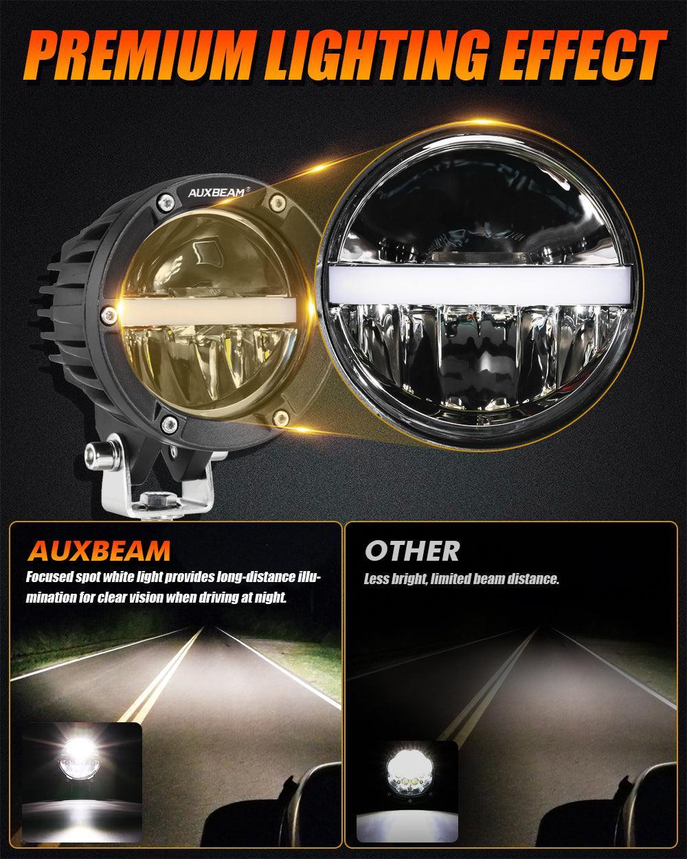 4 Inch LED Pods Lights Offroad LED Driving Lights with Amber DRL