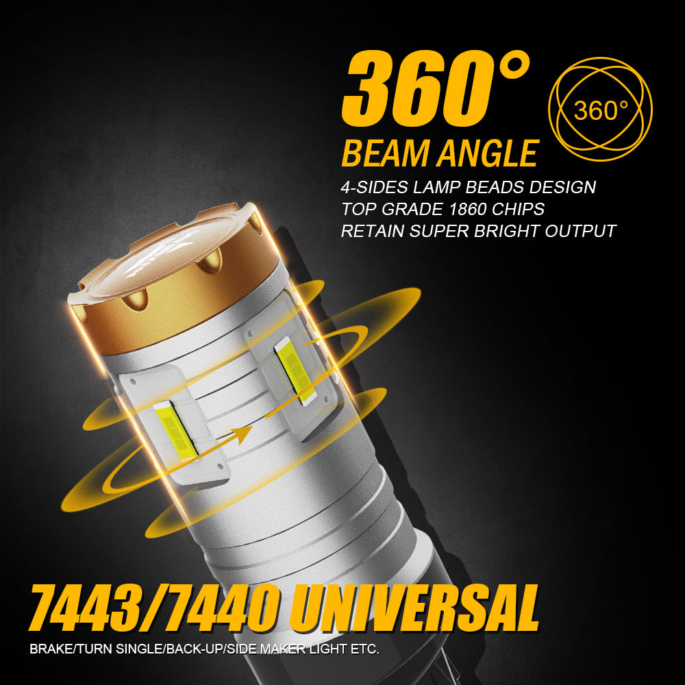 7443/7440 LED Brake/Turn Single/Back-up/Side Maker Light replacement