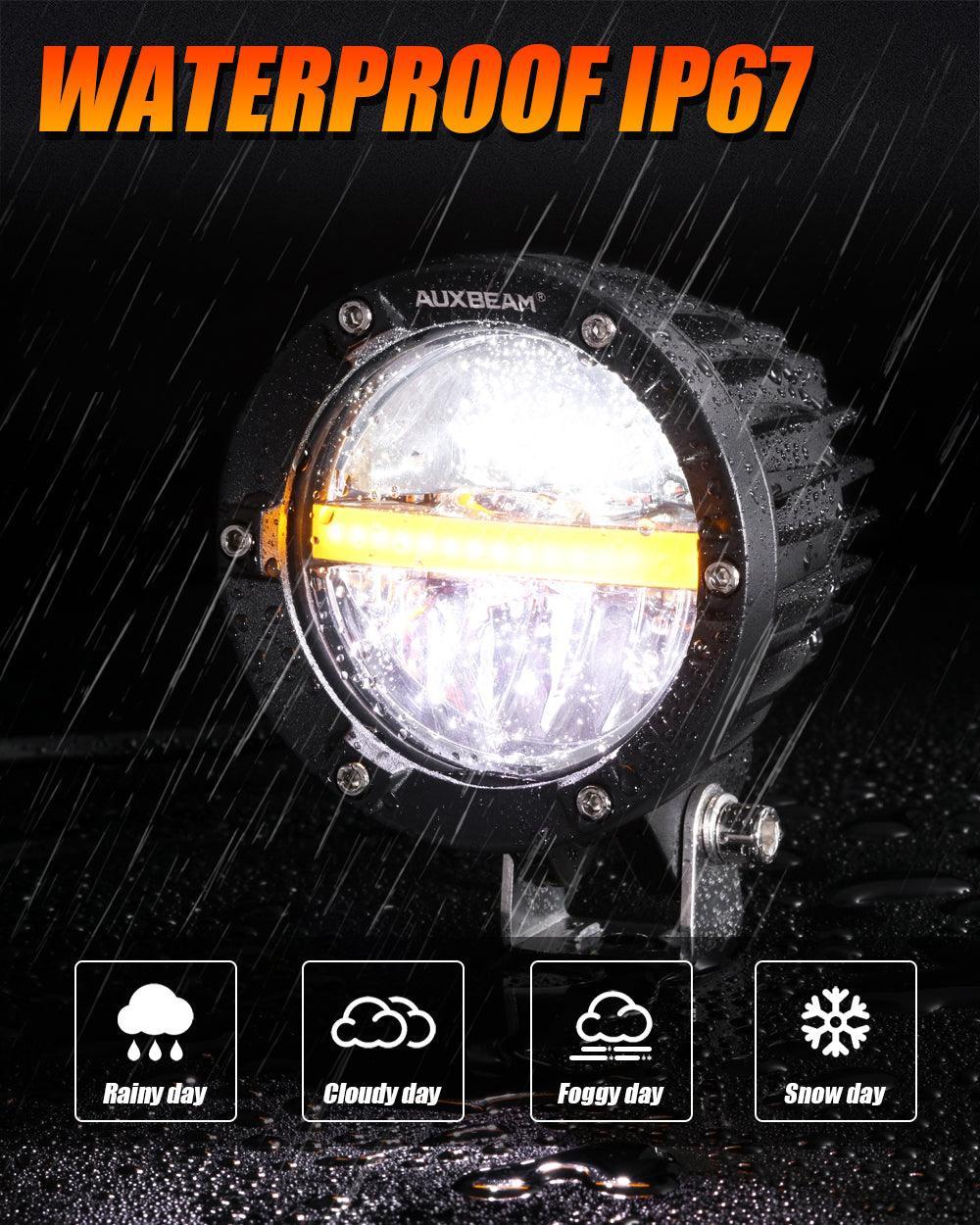 4 Inch LED Pods Lights Offroad LED Driving Lights with Amber DRL