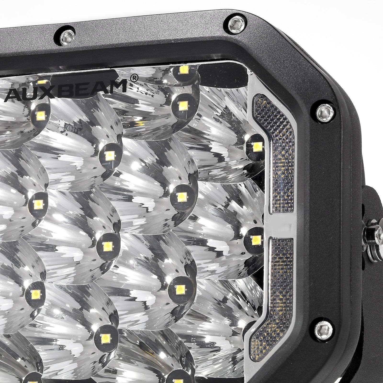 Auxbeam® 7x5 Inch Rectangle LED Pods White Spot LED Driving Lights with DRL