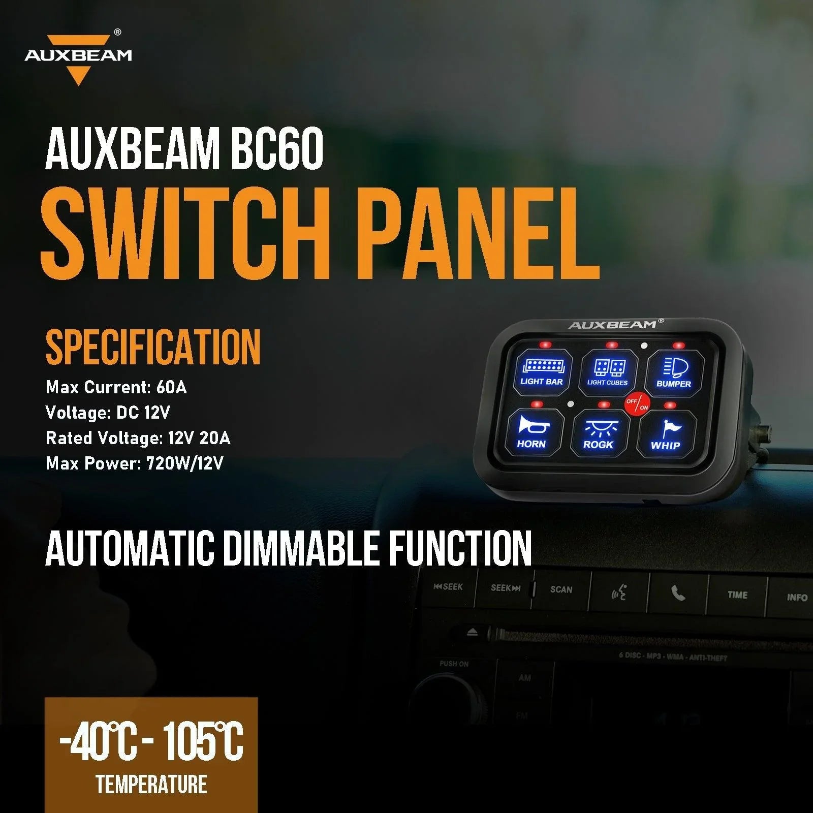 6 Gang Switch Panel | Off Road Light Controller 6 Gang Switch Panel | Off Road Light Controller
