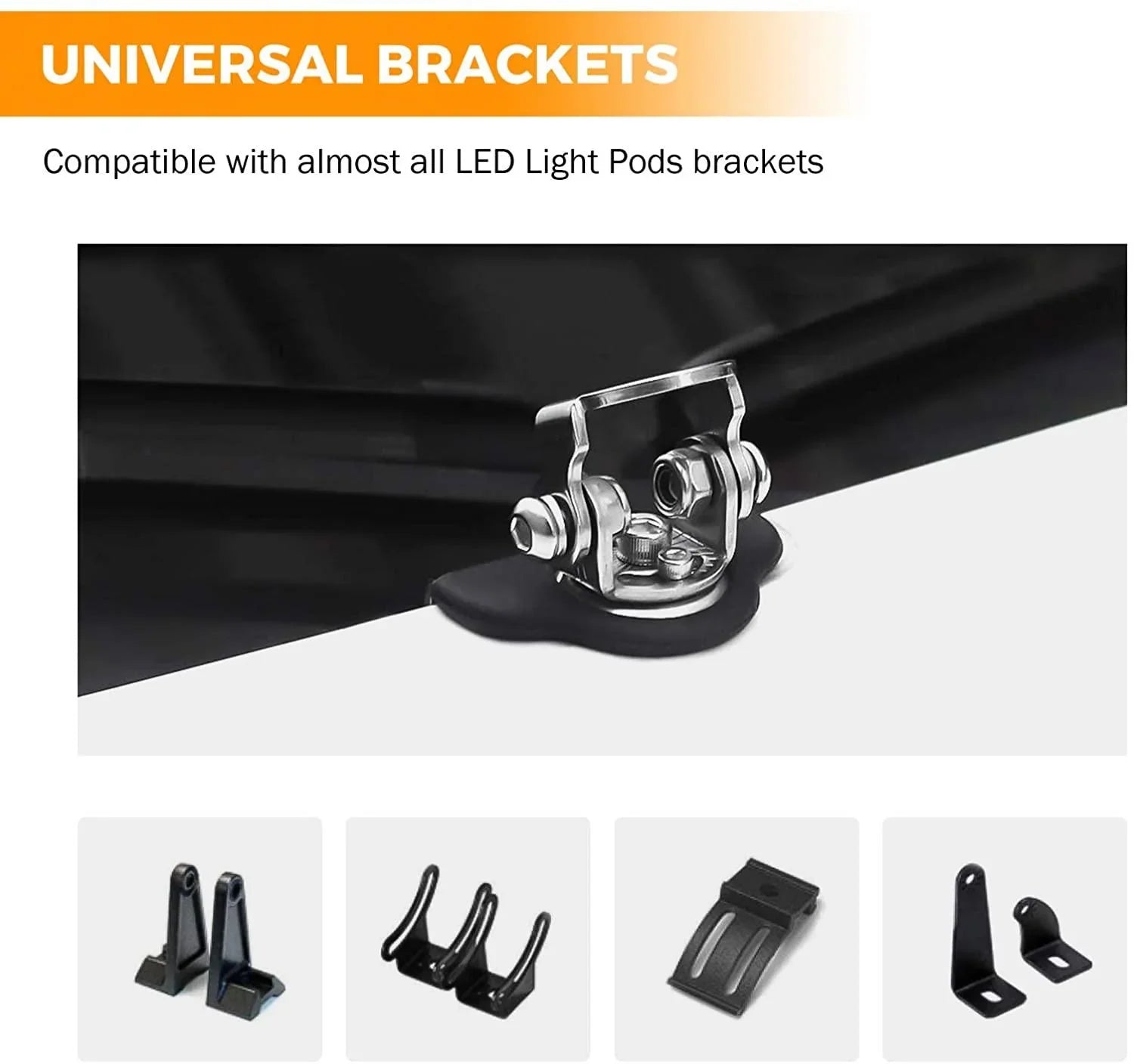 OFFROADTOWN 3 Inch LED Ditch Light with Hood Mount Brackets OFFROADTOWN 3 Inch LED Ditch Light with Hood Mount Brackets