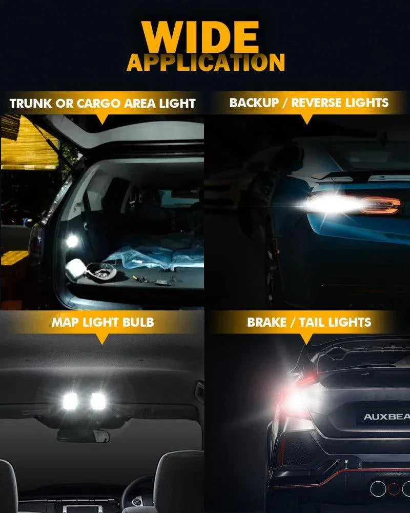 AUXITO 921 LED Reverse Light Bulbs - 2400LM Ultra Bright White Backup Lights For Toyota & More