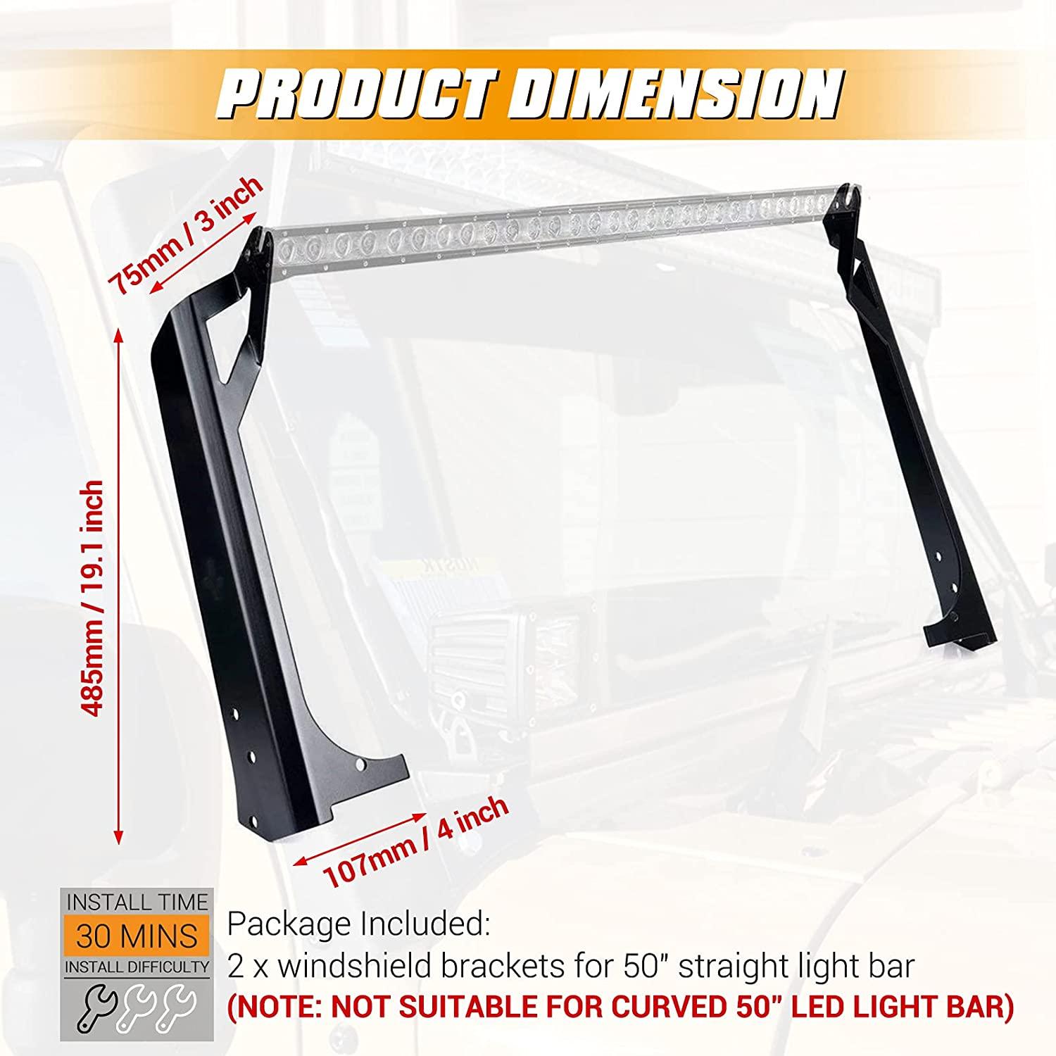 Rough Country Lower Windshield LED Bracket For 1997-2006 Jeep - Foto 5