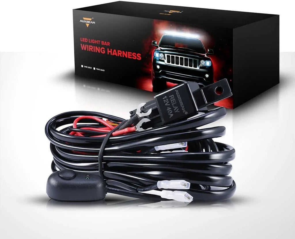 Wiring Harness Kit ON-OFF Switch Offroad Relay Fuse LED Work Light Bar