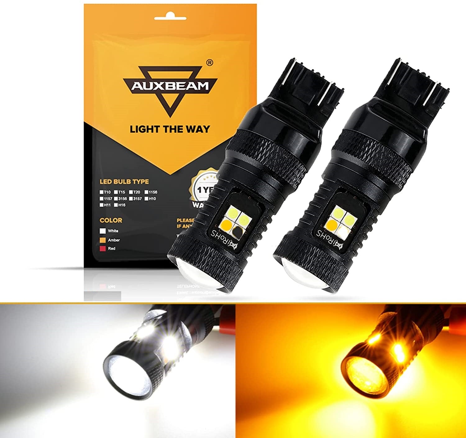 Brightest 2000 Lumen Canbus Error Free Amber LED x2 Headlight or Tail Light  Turn Signal Light Bulbs Size T20 7440 – Unique Style Racing