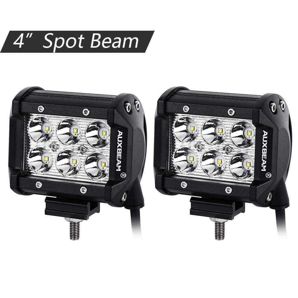 Auxbeam 4 Inch SM Series Dual Row LED Pod Light 6000K White