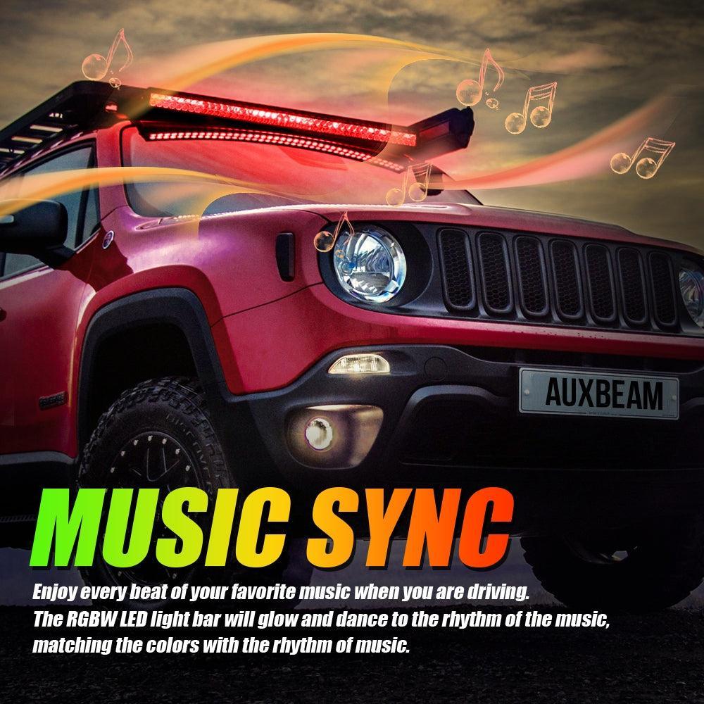 Auxbeam® RGB Light bar for Atv Utv | 42 Inch Off Road Led Light Bar