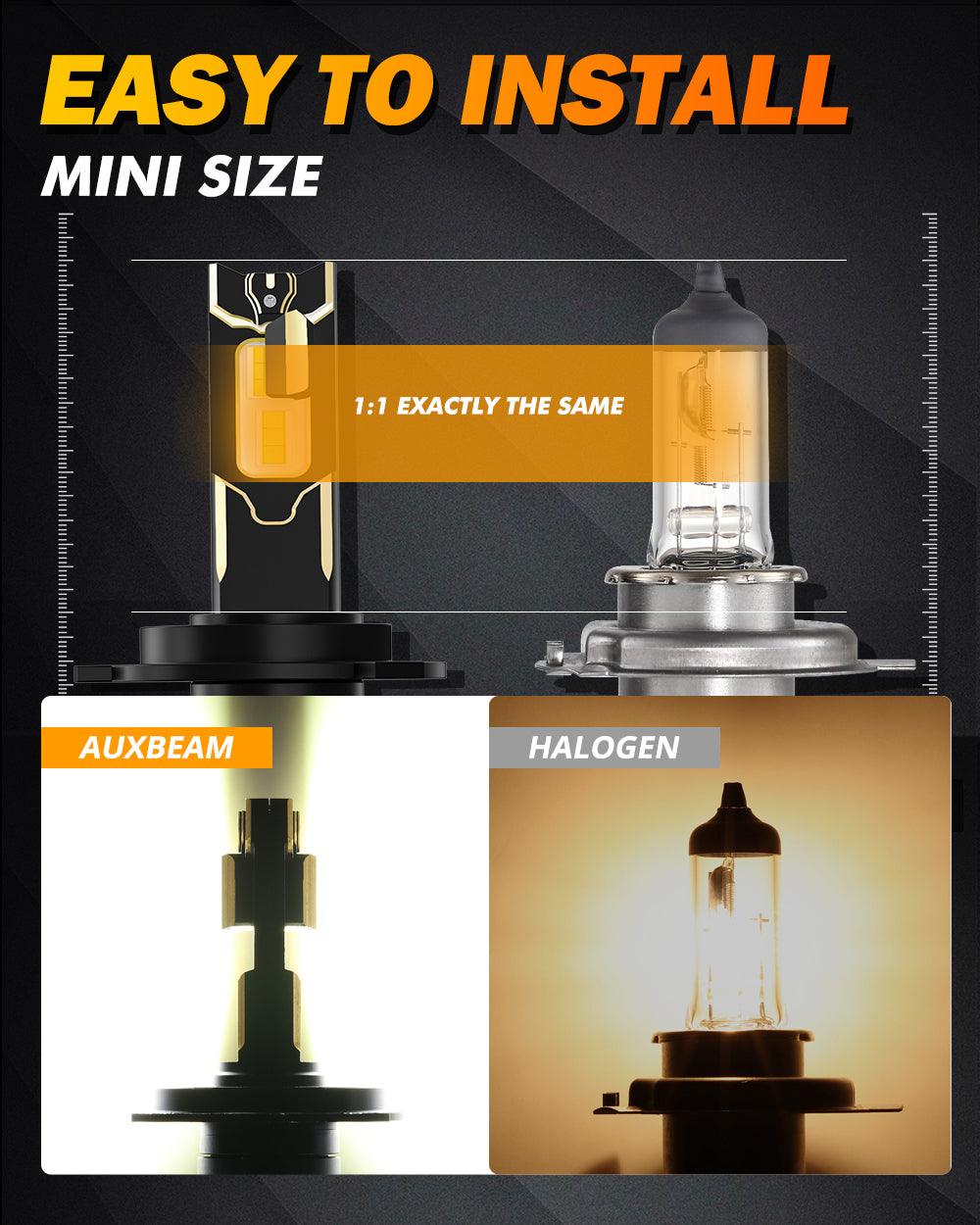 6500K White Hi/Lo Beam AUXBEAM H4/9003 LED Headlight Bulbs – Hi/Lo Beam, 20000LM, Canbus Error Free 9005 Led Headlight - Foto 10