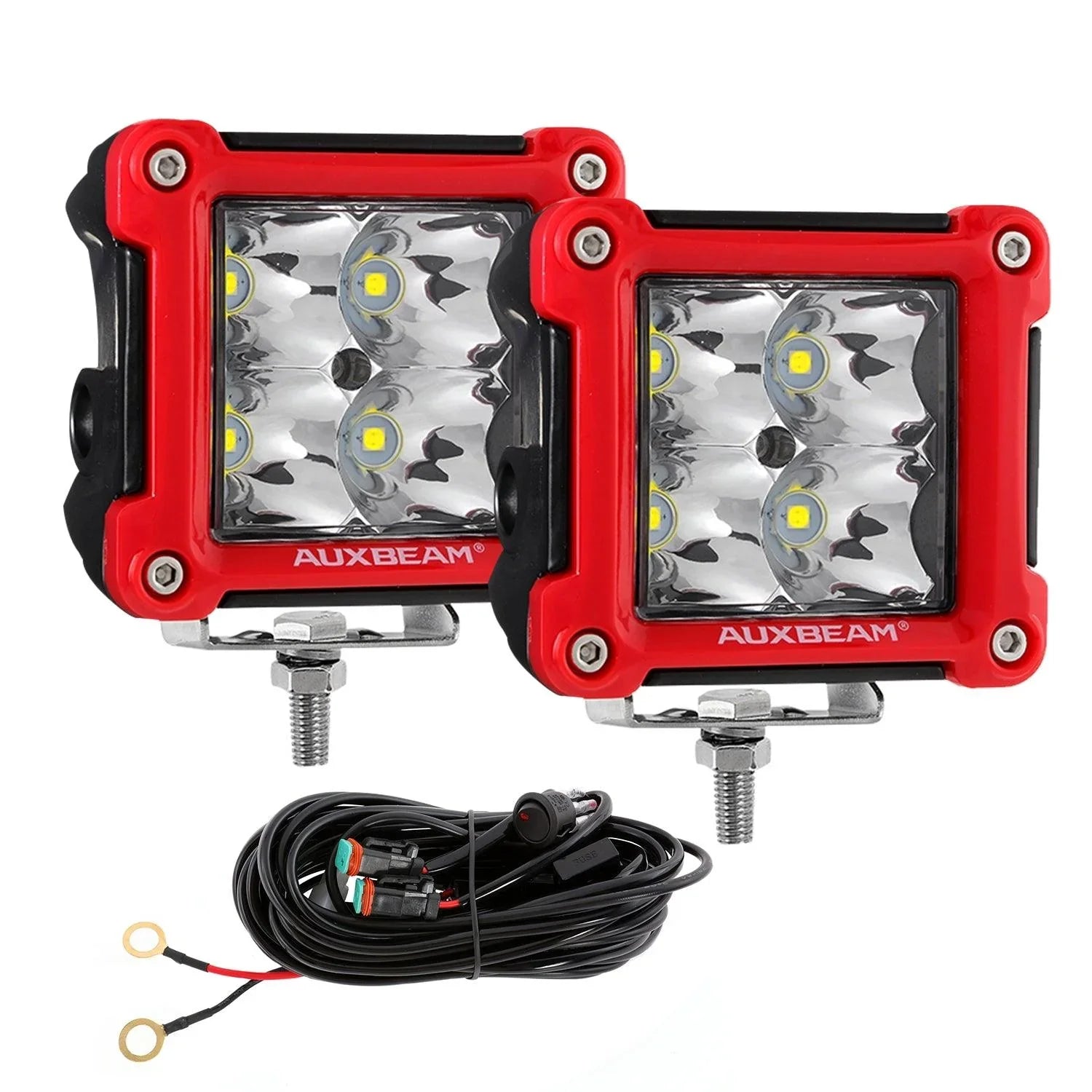 AUXTINGS 2 Stuks 3 42 W Spot LED Pods Lichtbalk 4000Lm AUXTINGS 2 Stuks 3 42 W Spot LED Pods Lichtbalk 4000Lm