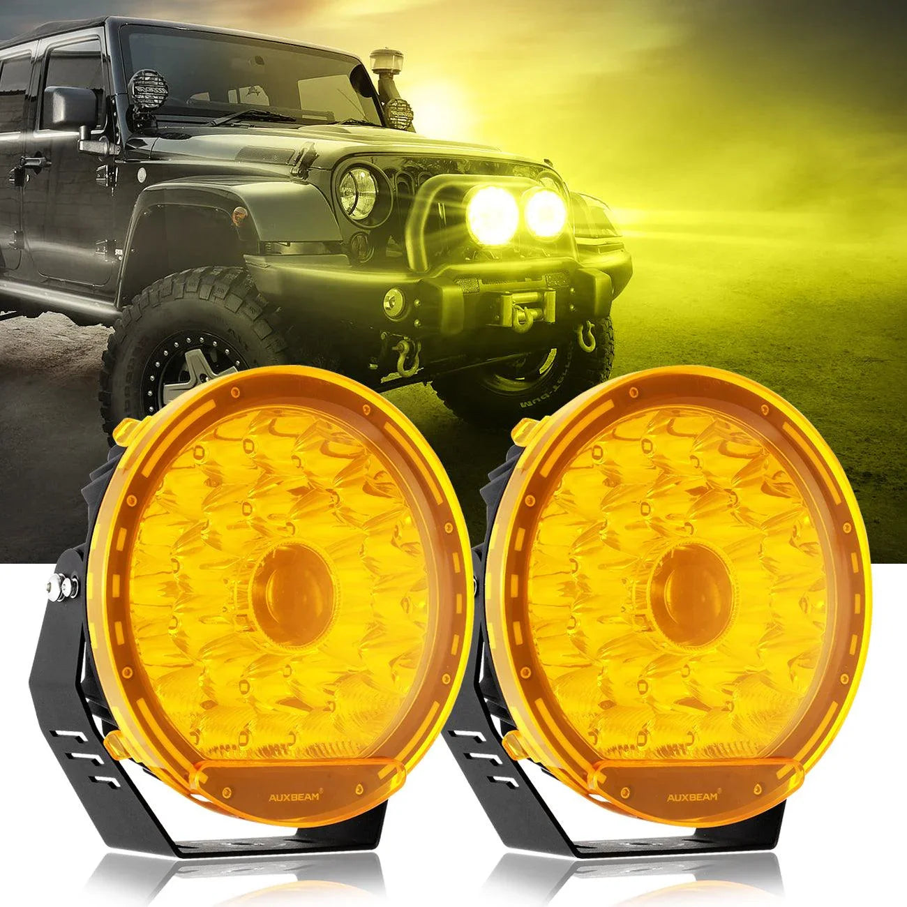 Auxbeam® 9 Inch Round OffRoad Light, spot lights 4x4, 4wd spotlights