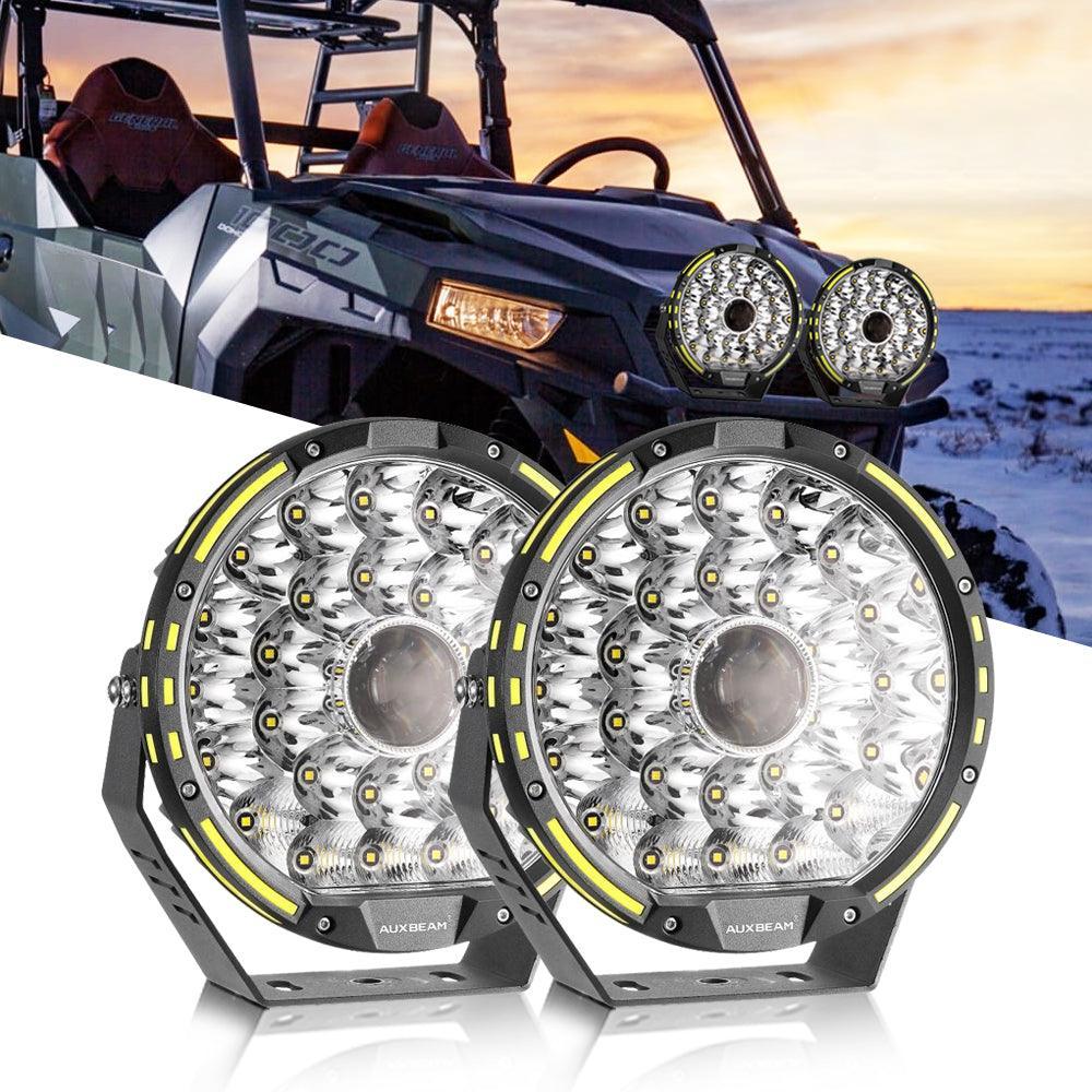 LEDポインセチア アラベスク 約2.5メートル 9 INCH 12V Off Road LED Driving Lights LED Work Lights for for ATV