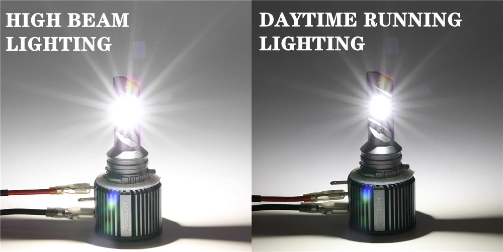 H15 High Beam Day Time Runnign LED Headlight Bulbs 14000LM