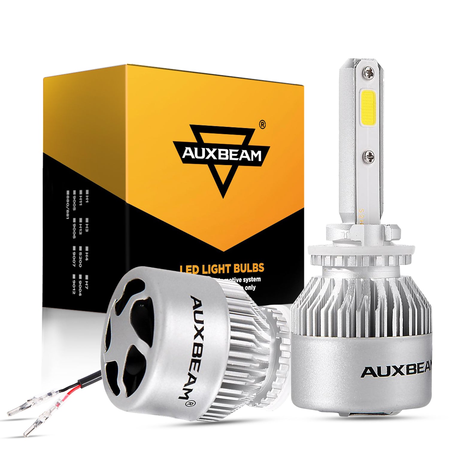 Auxbeam 72W 8000LM S2 COB LED Headlight Bulb Conversion Kit