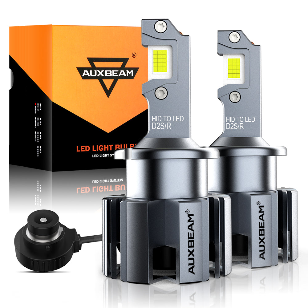 Auxbeam® D2 D2R 15000lm headlight bulbs Canbus 90W HID replacement
