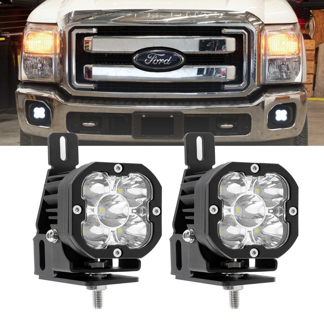 Replacing Fog Lights With Led Pods CREE LED Pods w/ Foglight Location  Brackets For Ford 15-20 F150, 17-20 F250 F350
