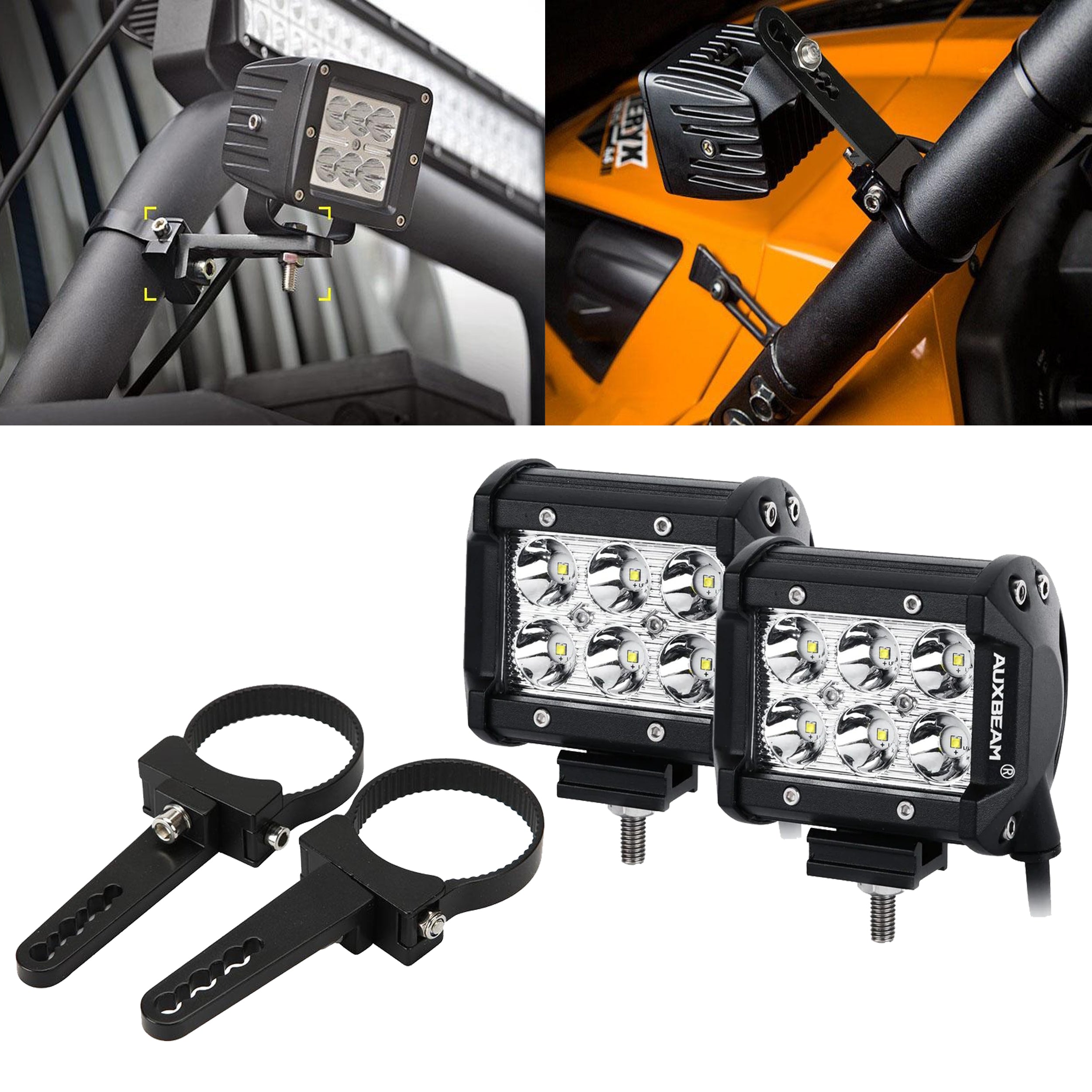 AUXTINGS LED Scheinwerfer mit 3 Reihen 56,8 cm 270W LED Arbeitstauchlampen  gebogen für Geländewagen ATV AWD SUV 4x4 Pickup, 12V 24V DT-Anschluss  wasserdicht : : Auto & Motorrad