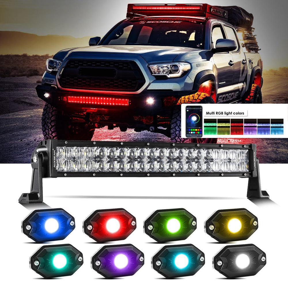Auxbeam® 22 Inch Off Road Straight Led RGB Light Bar & RGB LED